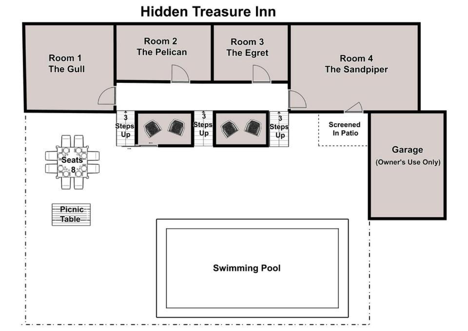 The Pelican Hidden Treasure Inn Room 2 By Bryant Real Estate Kure Beach Exterior photo